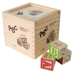 Caja ABC relieve cubos (27 piezas)