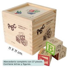 Caja ABC relieve cubos (27 piezas) 2