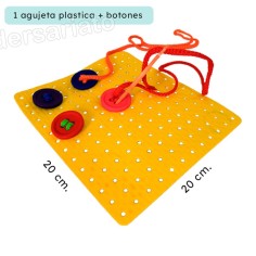 Tabla de lazadas (1 agujeta y 5 botones) 2