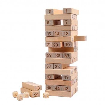 Jenga numérica grande x54 piezas