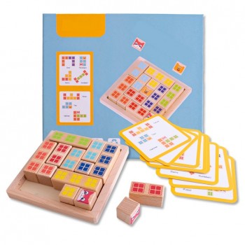 Juego de tetris en madera (con cartillas)