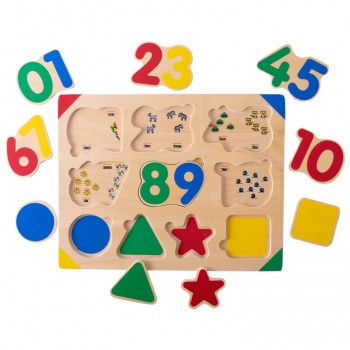 Encajable números y formas x 10 piezas