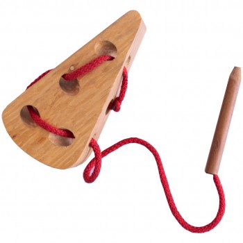 Montessori queso de madera para coser 2