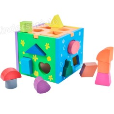 Alcancía cubo de figuras geométricas (Thirteen hole) 2
