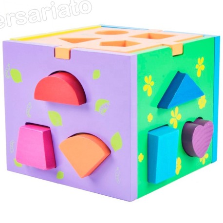 Alcancía cubo de figuras geométricas (Thirteen hole)