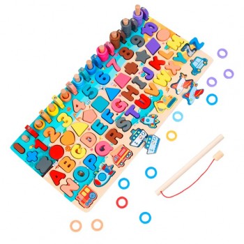 Tablero Montessori Escalera de peces (Medios de transporte)