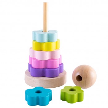 Torre apilable, anillos de colores (Rainbow tower) 2