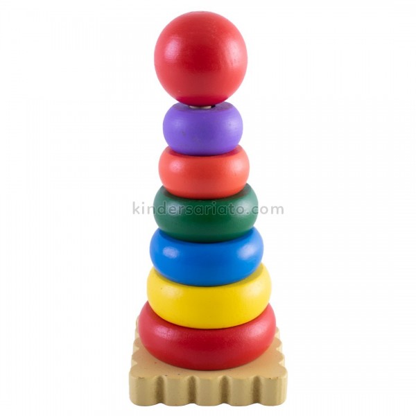 Torre de círculos multicolor (8 piezas)