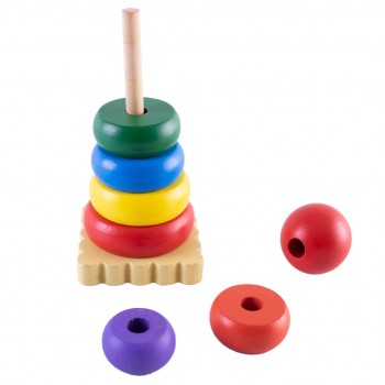 Torre de círculos multicolor (8 piezas) 2