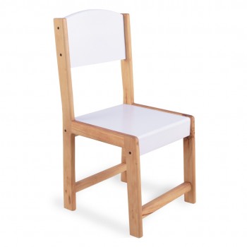 Silla preescolar de madera - Blanca