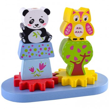 Torre apilable animales salvajes x 2