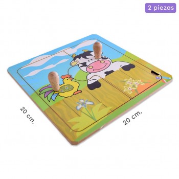 Rompecabezas encajable vaca (2 piezas) 2