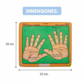 Encajable Huellas mano derecha e izquierda 2