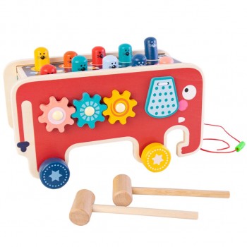 Banca de martillar elefante - juego de encaje, motricidad, coordinación ojo-mano 2