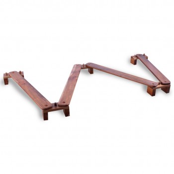 Barras de equilibrio Zig-Zag (9 piezas) - circuito de madera, balance y coordinación