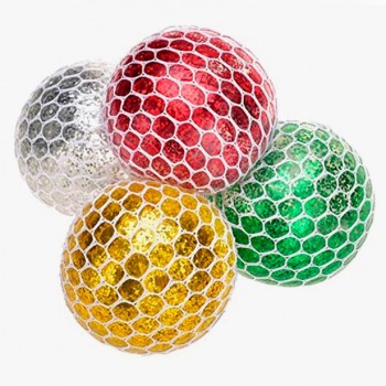 Pelota squish ball malla con escarcha (unidad)