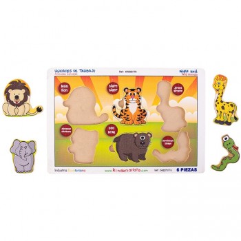 Encajable animales salvajes x 6 piezas 2