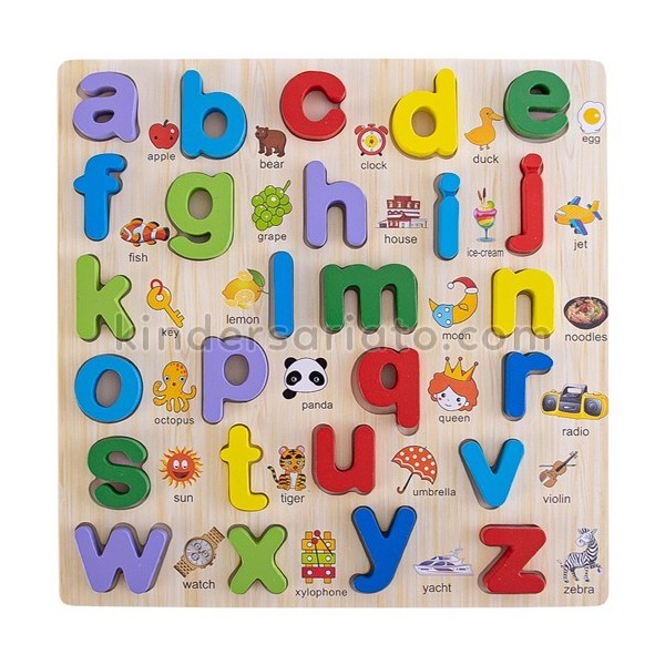 Encajable abecedario x 26 - Alfabeto en minúscula, alto relieve