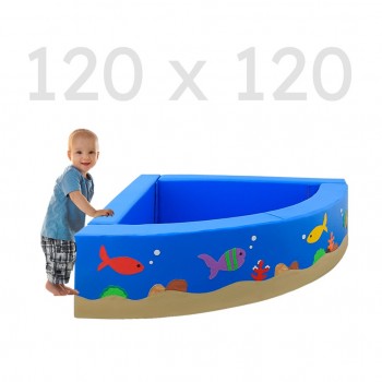 Piscina esquinera Azul (120 x 120 cm)