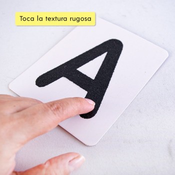 Letras de lija - Alfabeto texturizado (28 tarjetas) 2