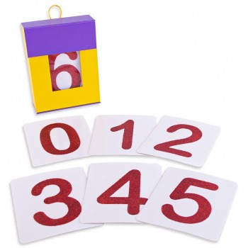 Números de lija - tarjetas texturizadas (28 tarjetas)