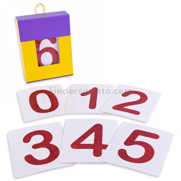 Números de lija - tarjetas texturizadas (28 tarjetas)