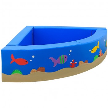 Piscina esquinera Azul (120 x 120 cm) 2