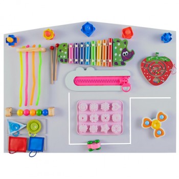 Panel sensorial Montessori (80 x 60) - Busy board,...