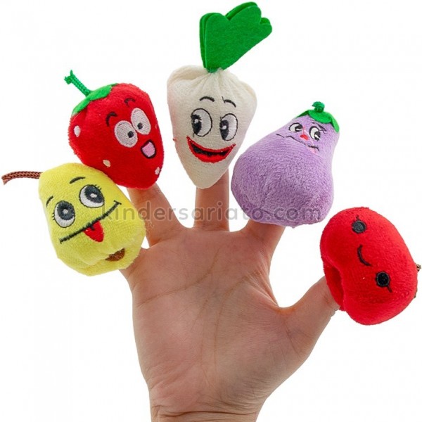 Títeres de dedo - Frutas (10 piezas)