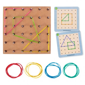 Geoplano infantil (cartillas y ligas)