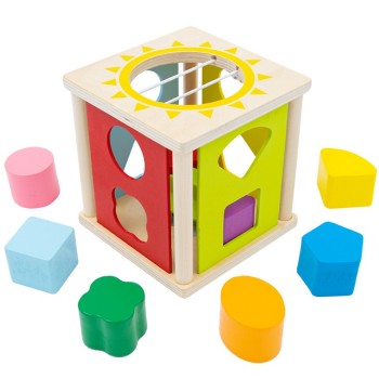 Cubo alcancía formas (Shape matching toy)