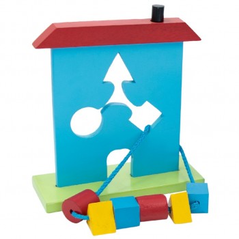 Casa de figuras geométricas - encajable de formas, siluetas