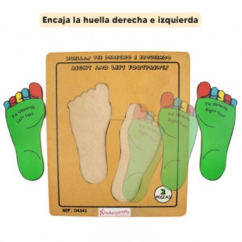 Encajable Huellas de pie derecha e izquierda 2