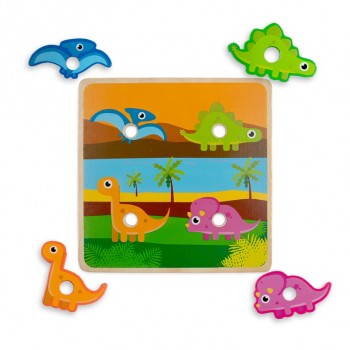 Tablero para atornillar dinosaurios