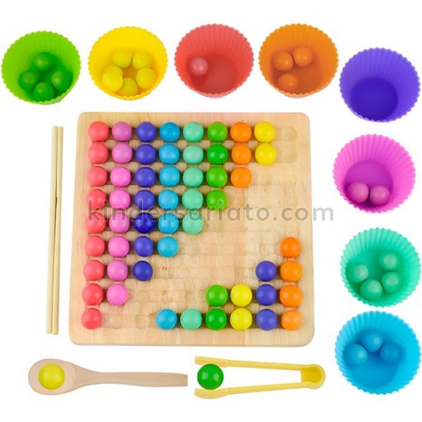 Tablero de cuentas Montessori - clip beads