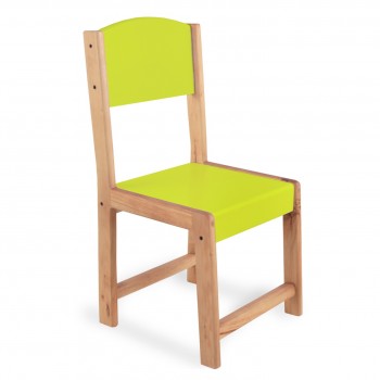 Silla preescolar de madera - Verde limón