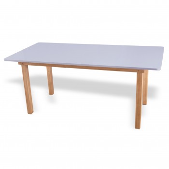 Mesa preescolar de madera (120 x 60 cm.) Gris