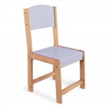 Silla preescolar de madera -  Gris