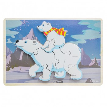 Rompecabezas alto relieve - Oso polar