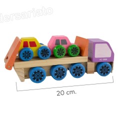 Tráiler de arrastre en madera (2 carritos) 2