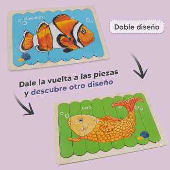 Rompecabezas palitos de helado - Pez y pez payaso 2