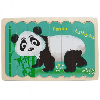 Rompecabezas palitos de helado - Panda y alce