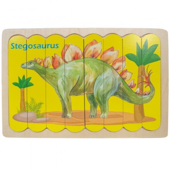 Rompecabezas palitos de helado - Stegosaurus y Tanystropheus