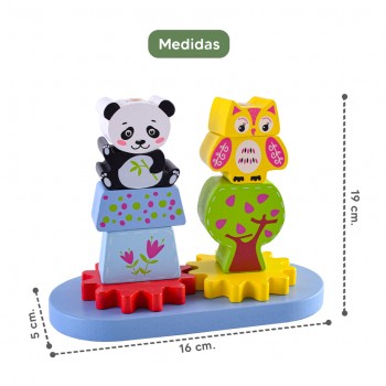 Torre apilable animales salvajes x 2 2