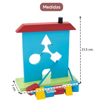 Casa de figuras geométricas - encajable de formas, siluetas 2