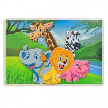 Rompecabezas alto relieve - Animales salvajes