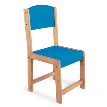 Silla preescolar de madera - Azul