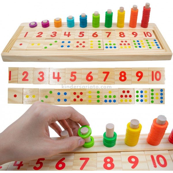 Tablero Montessori número y cantidad