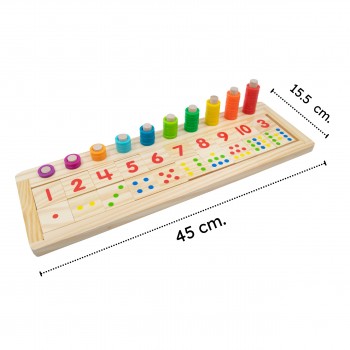 Tablero Montessori número y cantidad 2