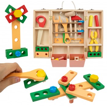Kit de herramientas en madera portable - Toolbox
